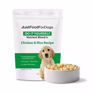 JustFoodForDogs DoItYourself Chicken & White Rice Recipe Fresh Dog Food Recipe & Nutrient Blend