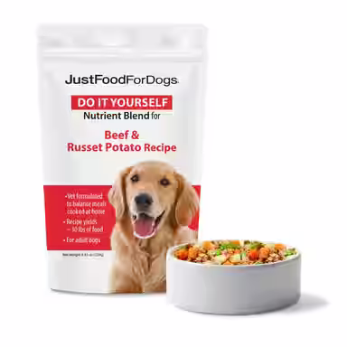 JustFoodForDogs DoItYourself Beef & Russet Potato Recipe Fresh Dog Food Recipe & Nutrient Blend