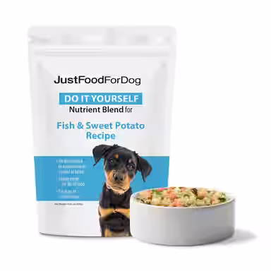 JustFoodForDogs DoItYourself Fish & Sweet Potato Recipe Fresh Dog Food Recipe & Nutrient Blend