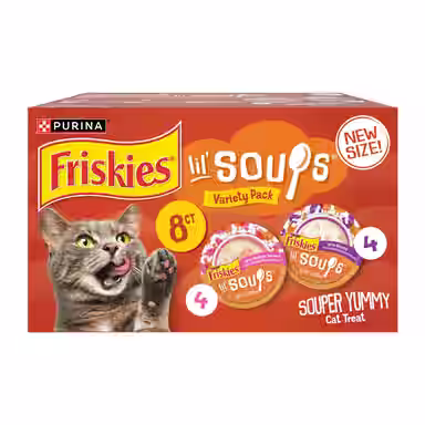 Friskies Complement Variety Pack Lil' Soups with Salmon & Chicken & Shrimp