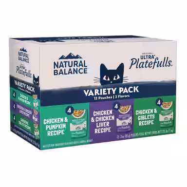 Natural Balance Original Ultra Platefulls Variety Pack Grain-Free Chicken & Pumpkin Shredded