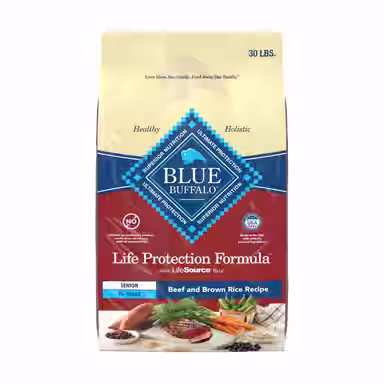 Blue Buffalo Life Protection Formula Senior Beef & Brown Rice Recipe No Corn, Wheat or Soy
