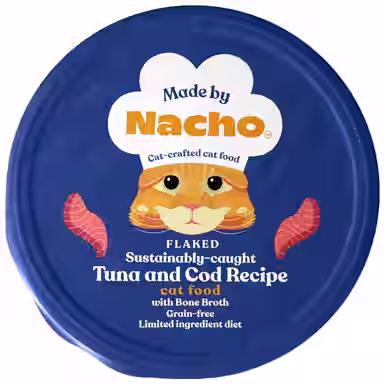 Made by Nacho Sustainably Caught Diced Tuna & Cod Recipe with Bone Broth