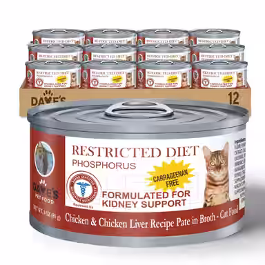 Dave's Pet Food Restricted Diet Phosphorus Chicken Liver & Chicken in Juice Pate
