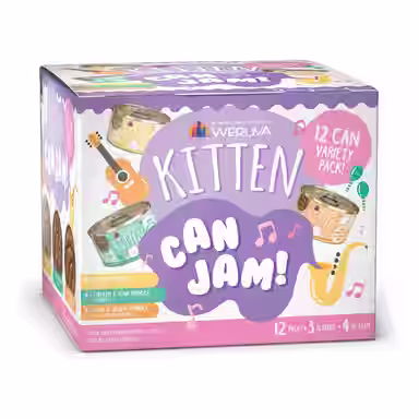 Weruva Kitten Can Jam! Chicken, Tuna & Salmon Flavored Pate Canned Cat Food Variety Pack, Tuna, & Salmon Flavored Pate
