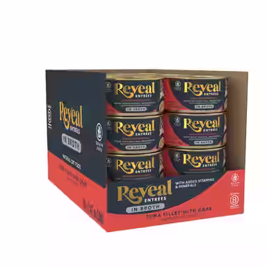 Reveal Entrees Tuna Fillet with Crab Grain-Free Bits in Broth
