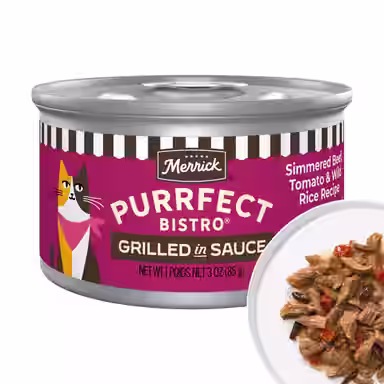 Merrick Purrfect Bistro Simmered Beef, Tomato & Wild Rice Recipe Grilled