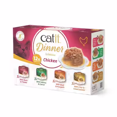 Catit Dinner Variety Pack Grain-Free Chicken