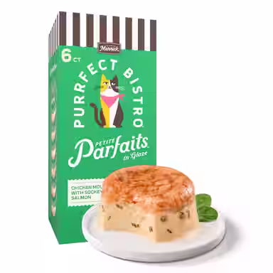 Merrick Purrfect Bistro Petite Parfaits Chicken Mousse with Sockeye Salmon in Glaze Gravy