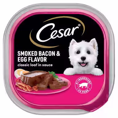 Cesar Classic Loaf in Sauce Smoked Bacon & Egg Flavor Grain-Free Small Breed