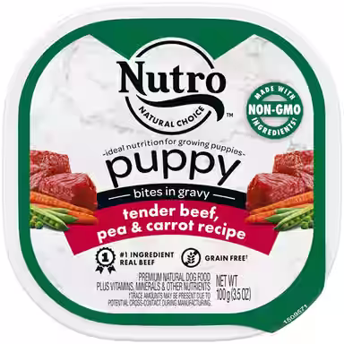 Nutro Puppy Tender Beef, Pea & Carrot Recipe Bites In Gravy