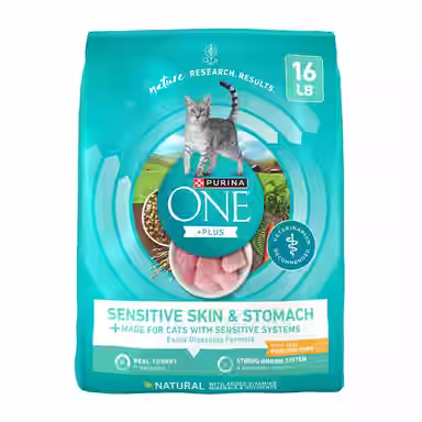 Purina ONE +Plus Sensitive Skin & Stomach Adult Natural Digestive