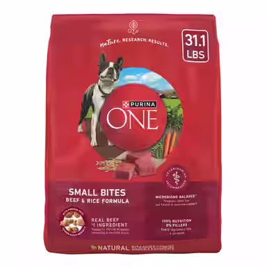 Purina ONE Natural SmartBlend Small Bites Beef & Rice Formula
