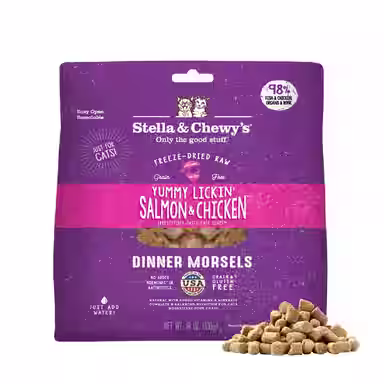 Stella & Chewy's Yummy Lickin' Salmon & Chicken Dinner Morsels Freeze-Dried