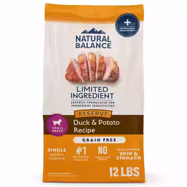Natural Balance Limited Ingredient Reserve Grain-Free Duck & Potato Small Breed Bites Recipe