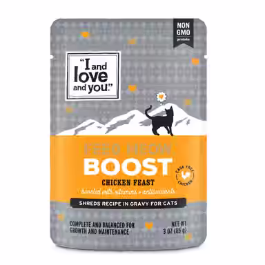 I and Love and You Feed Meow Boost Chicken Grain-Free Chunks In Gravy