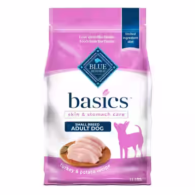 Blue Buffalo Basics Skin & Stomach Care Adult Small Breed Turkey & Potato Recipe