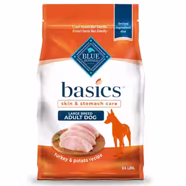 Blue Buffalo Basics Skin & Stomach Care Turkey Recipe Limited Ingredient Large Breed