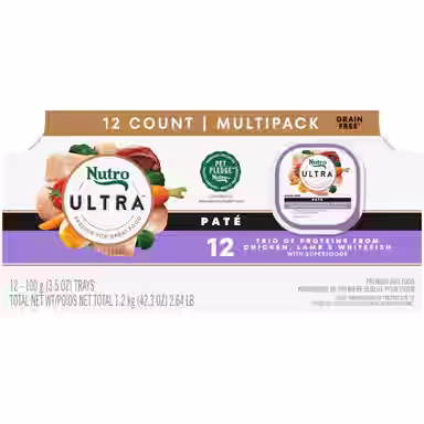 Nutro Ultra Grain-Free Trio Protein Chicken, Lamb & Whitefish Pate with Superfoods