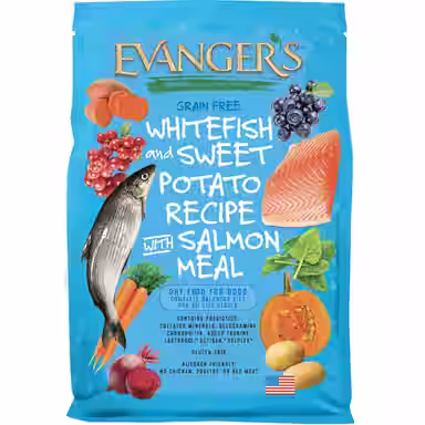 Evanger's Grain-Free Whitefish & Sweet Potato Recipe with Salmon Meal