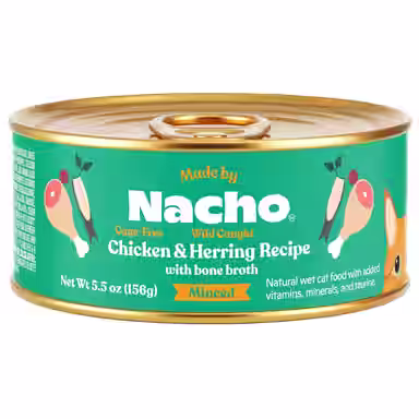 Made by Nacho Wild-Caught Chicken & Herring Recipe with Bone Broth Minced