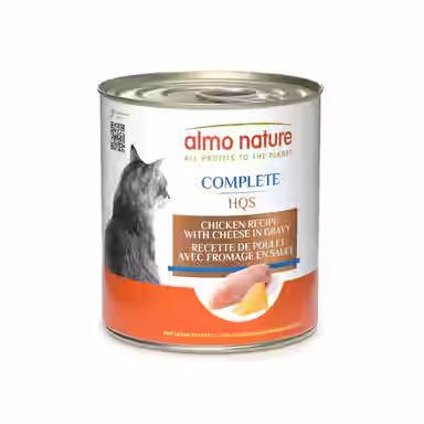 Almo Nature HQS Complete Chicken Recipe with Cheese in Gravy