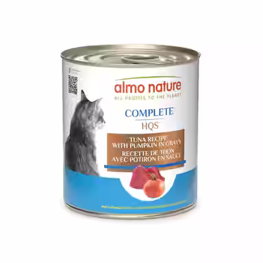 Almo Nature HQS Complete Tuna Recipe with Pumpkin in gravy