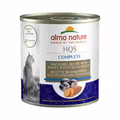 Almo Nature HQS Complete Mackerel Recipe with Sweet Potatoes in Gravy