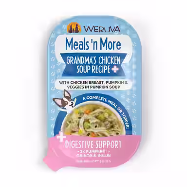 Weruva Meals 'n More Natural Wet Dog Food, Grandma's Chicken Soup Plus Digestive Support