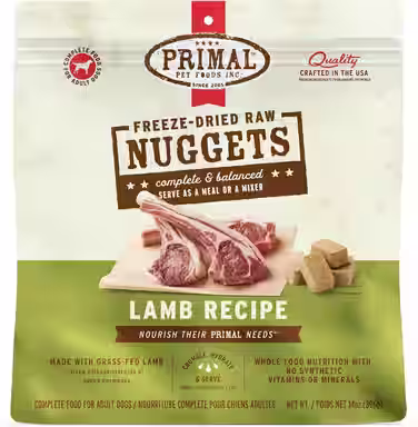Primal Lamb Formula Nuggets Grain-Free Raw Freeze-Dried