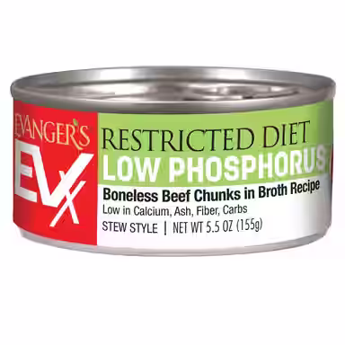 Evanger's EVX Restricted Diet Low Phosphorus Beef Chunks in Broth Recipe