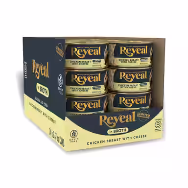 Reveal Natural Grain-Free Chicken Breast & Cheese in Broth Flavored