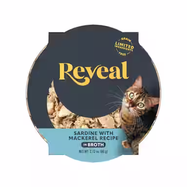 Reveal Natural Grain-Free Sardine with Mackerel in Broth Flavored