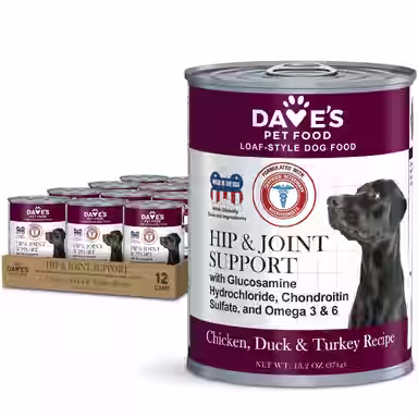 Dave's Pet Food Hip & Joint Support with Glucosamine, Chicken, Duck & Turkey Recipe