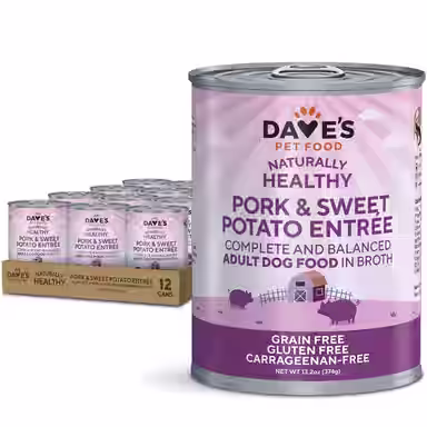 Dave's Pet Food Grain-Free Pork & Sweet Potato Entree in Broth Pate