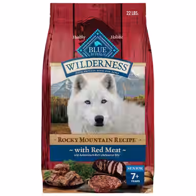 Blue Buffalo Wilderness Rocky Mountain Recipe Senior High Protein Natural Red Meat & Grain