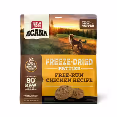 ACANA Free-Run Chicken Patties Grain-Free High-Protein Freeze-Dried