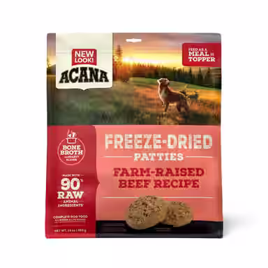 ACANA Ranch-Raised Beef Patties Grain-Free High-Protein Freeze-Dried