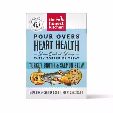 The Honest Kitchen Human Grade Functional POUR OVERS Heart Health Turkey Broth & Salmon Stew