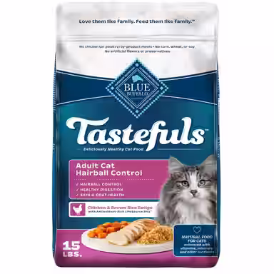 Blue Buffalo Tastefuls Chicken & Brown Rice Recipe Hairball Control