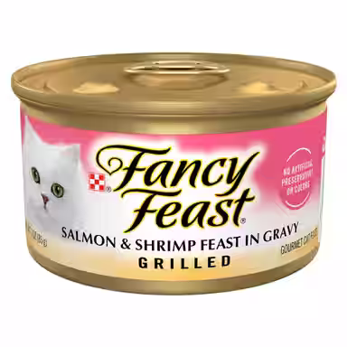 Fancy Feast Grilled Salmon & Shrimp Feast in Gravy