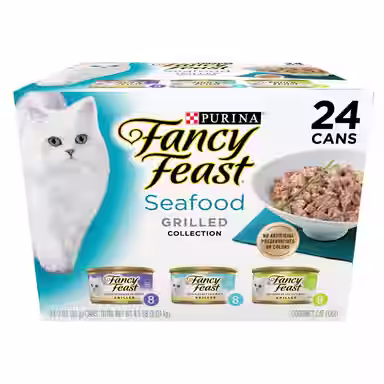 Fancy Feast Adult Grilled Seafood Feast Variety Pack in Gravy