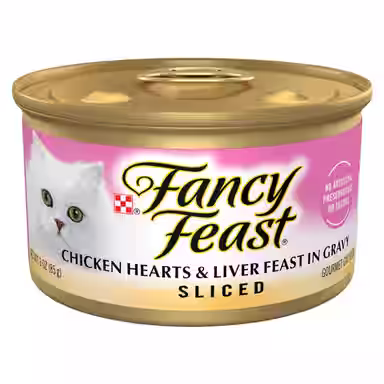 Fancy Feast Sliced Chicken Hearts & Liver Feast in Gravy