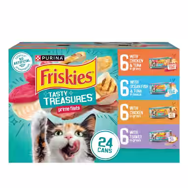 Friskies Tasty Treasures Adult Prime Filets in Gravy Variety Pack