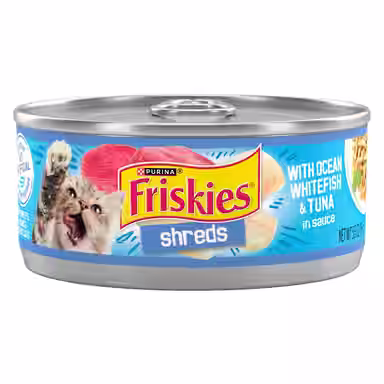 Friskies Savory Shreds with Ocean Whitefish & Tuna in Sauce