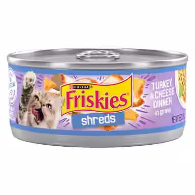 Friskies Savory Shreds Turkey & Cheese Dinner in Gravy