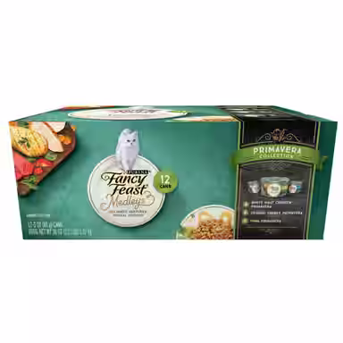 Fancy Feast Medleys Primavera Collection Adult Chicken Turkey & Tuna Variety Pack in Broth Gourmet