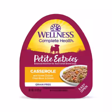 Wellness Complete Health Petite Entrees Adult Small Breed Grain-Free Chicken, Green Beans & Carrots Casserole
