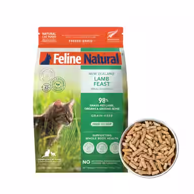 Feline Natural New Zealand Lamb Feast Grain-Free Freeze-Dried
