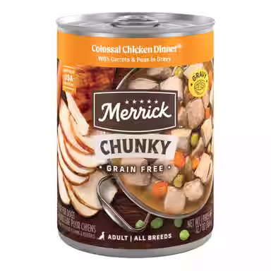 Merrick Chunky Grain-Free Wet Dog Food Colossal Chicken Dinner